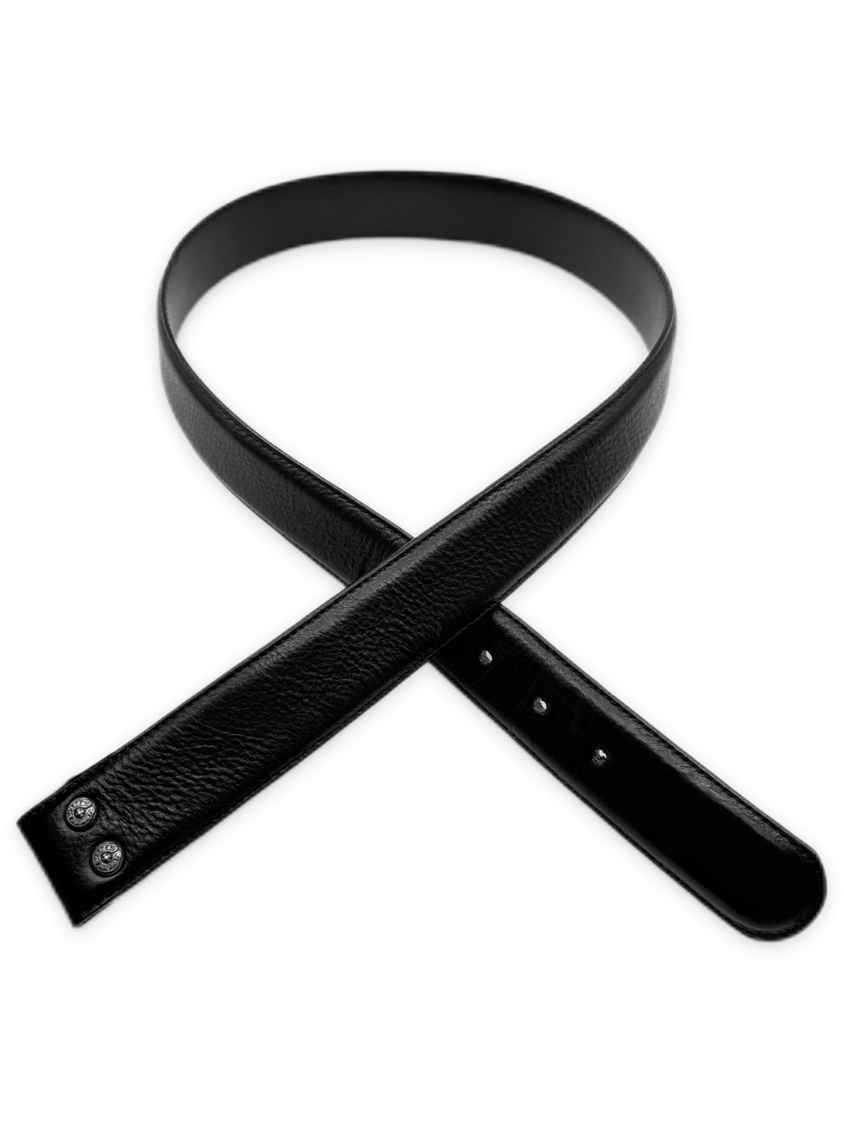 Chrome Hearts 1.5 inch Black Leather .925 Silver Belt