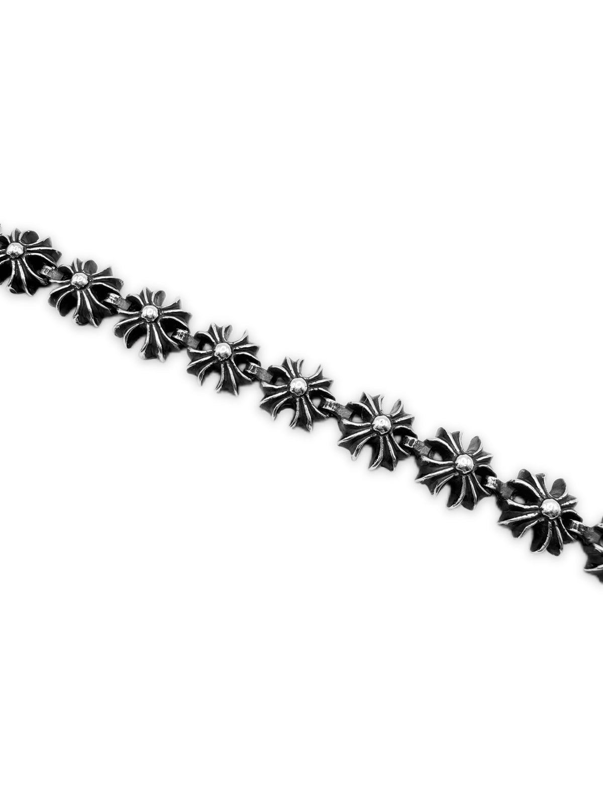 Chrome Hearts Plus Cut Out .925 Silver 20 Link Bracelet