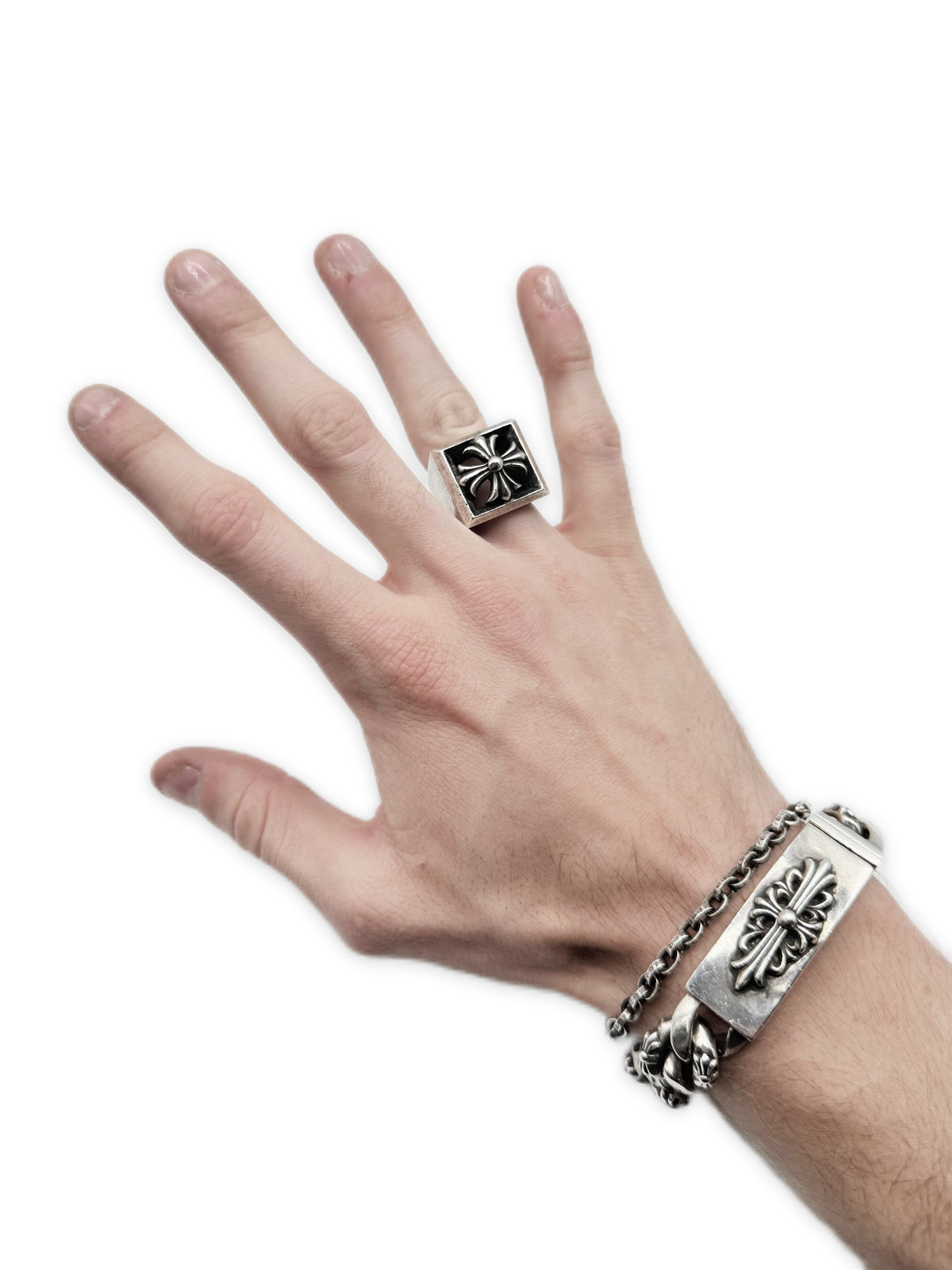 Chrome Hearts Plus Block .925 Silver Ring