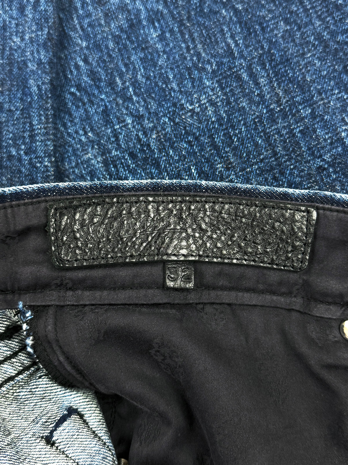 Chrome Hearts FU Cut Flared Leg Blue Wash .925 Silver Denim Jeans