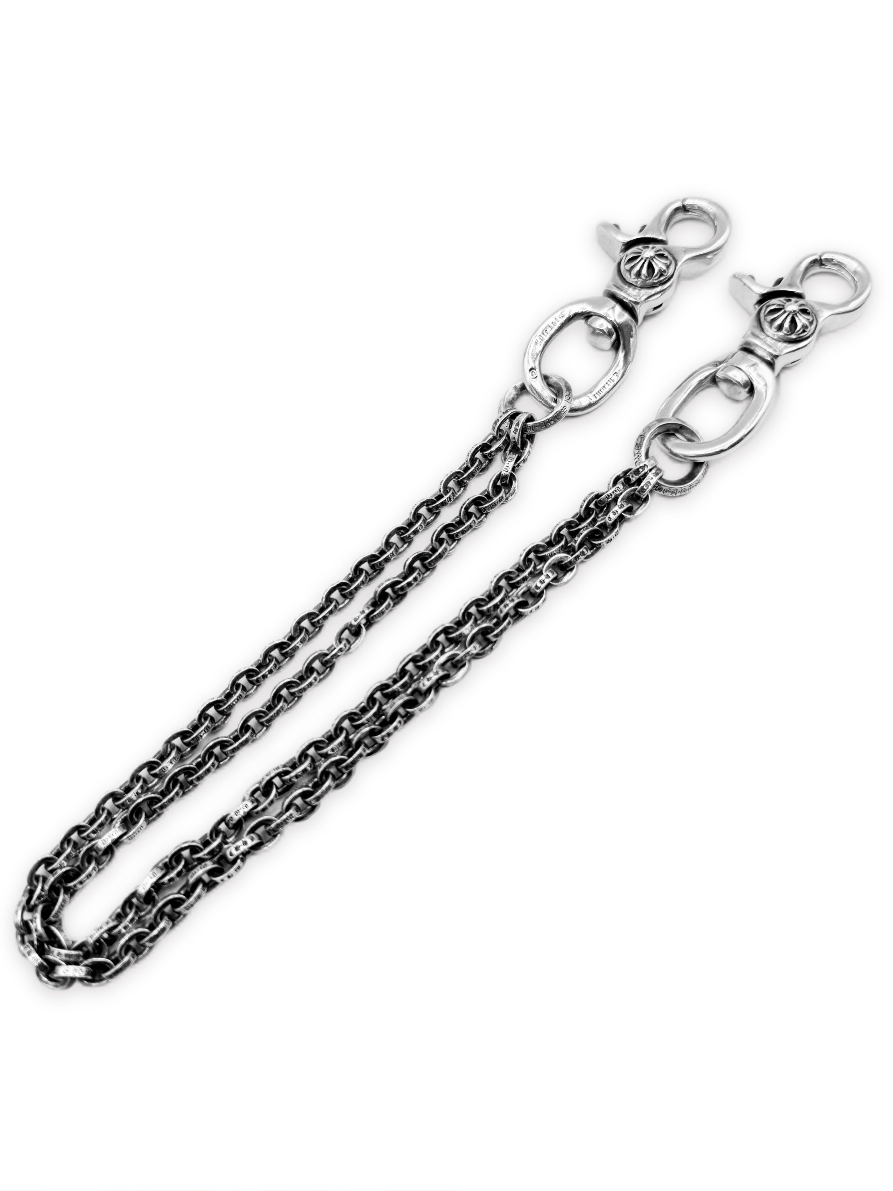 Chrome Hearts Double Paper Chain 15 in Lobster Clasp Wallet Chain