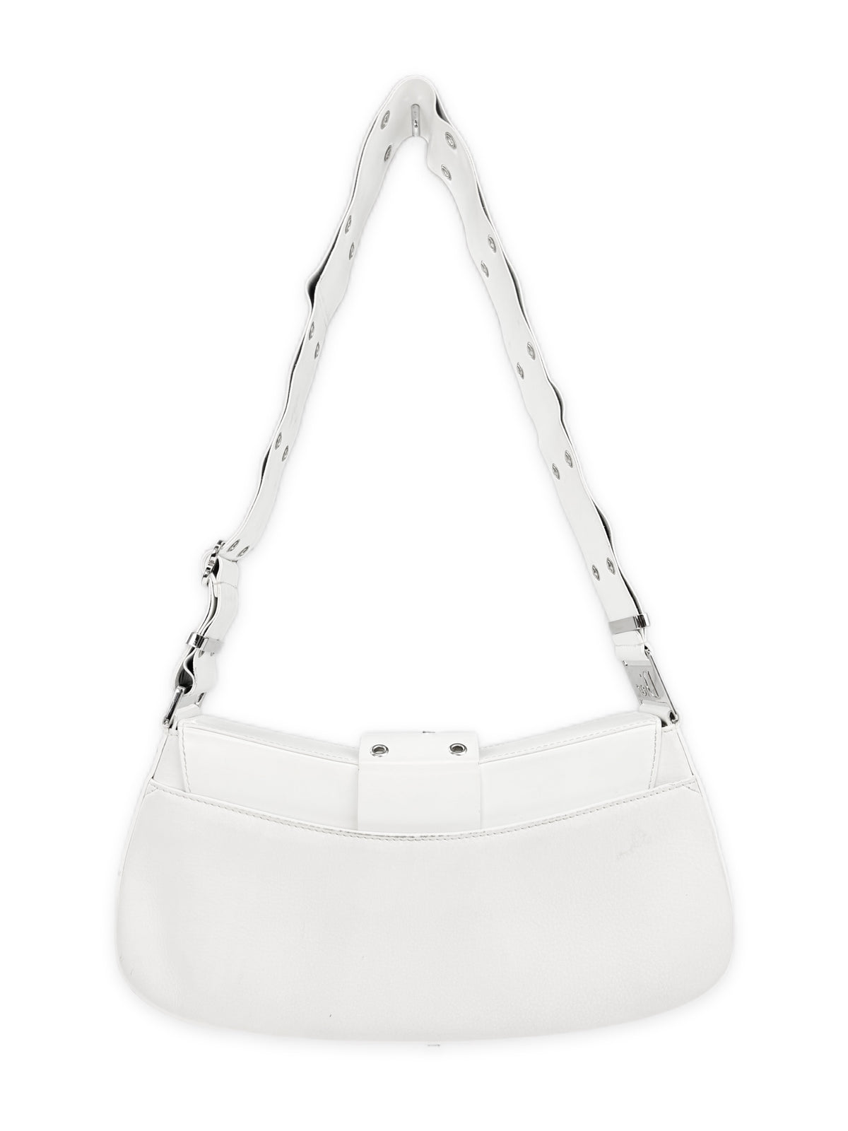 2003 Dior by John Galliano ‘Street Chic’ White Studded Leather Handbag