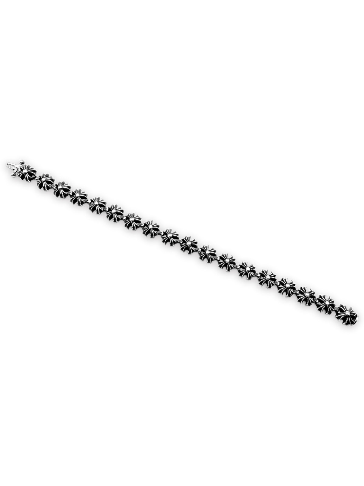 Chrome Hearts Plus Cut Out 18 Link .925 Silver Bracelet