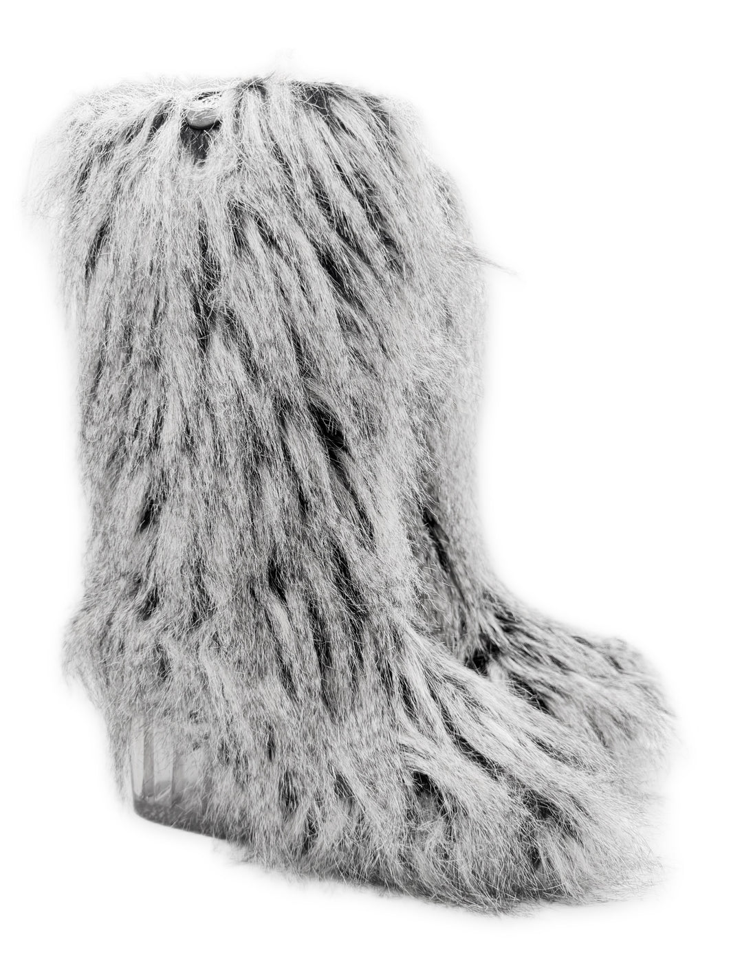 AW10 Chanel Grey Faux Fur ‘Arctic Fantasy’ Flat Heel Boots