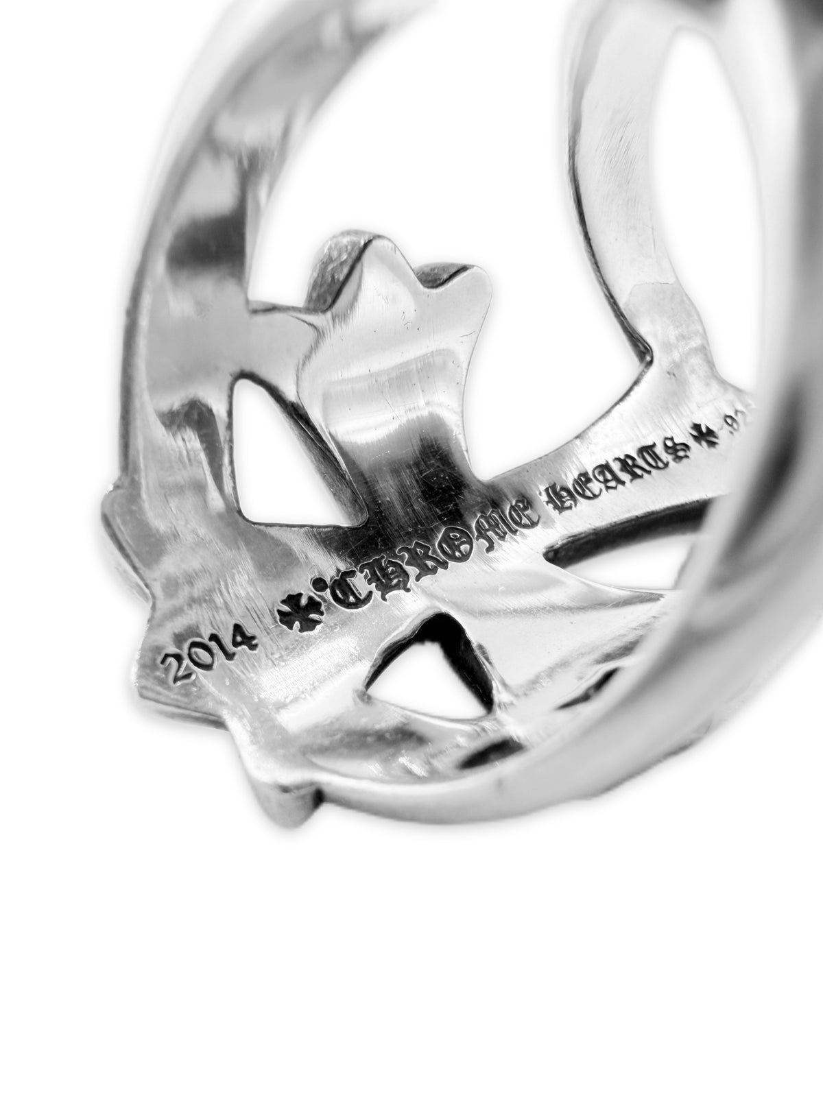 Chrome Hearts Infinity Pavé Diamond Factory Set .925 Silver Cross Ring