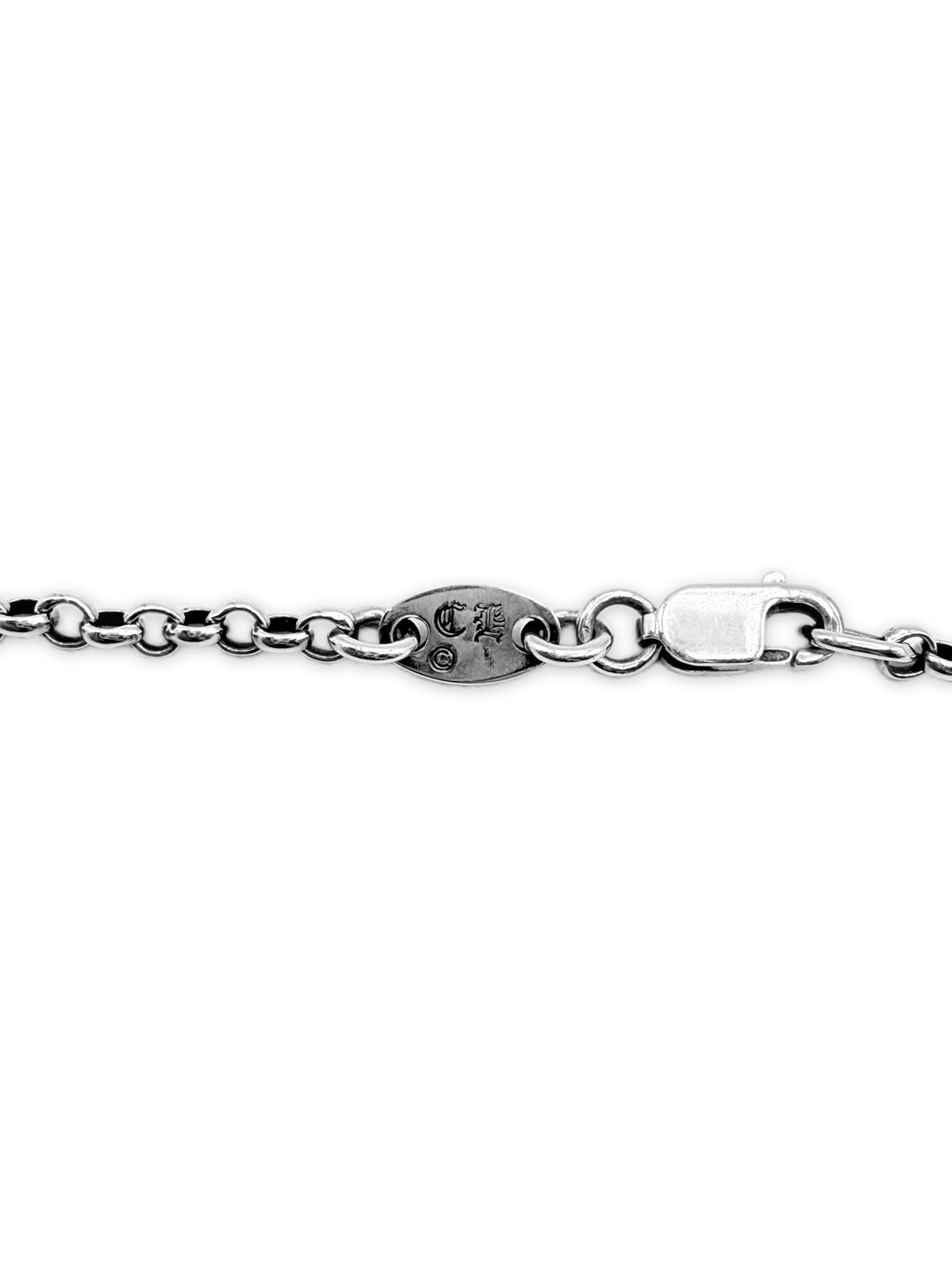 Chrome Hearts Safety Pin .925 Silver Roll Chain Necklace