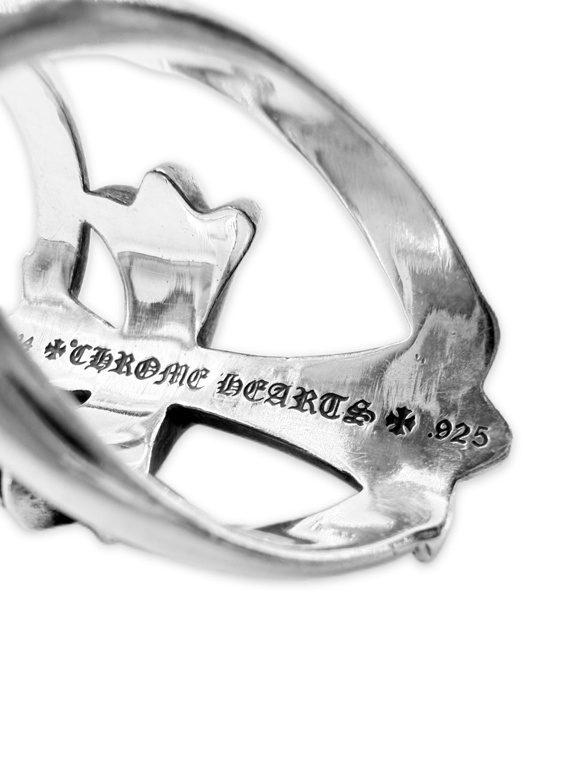 Chrome Hearts Infinity Pavé Diamond Factory Set .925 Silver Cross Ring