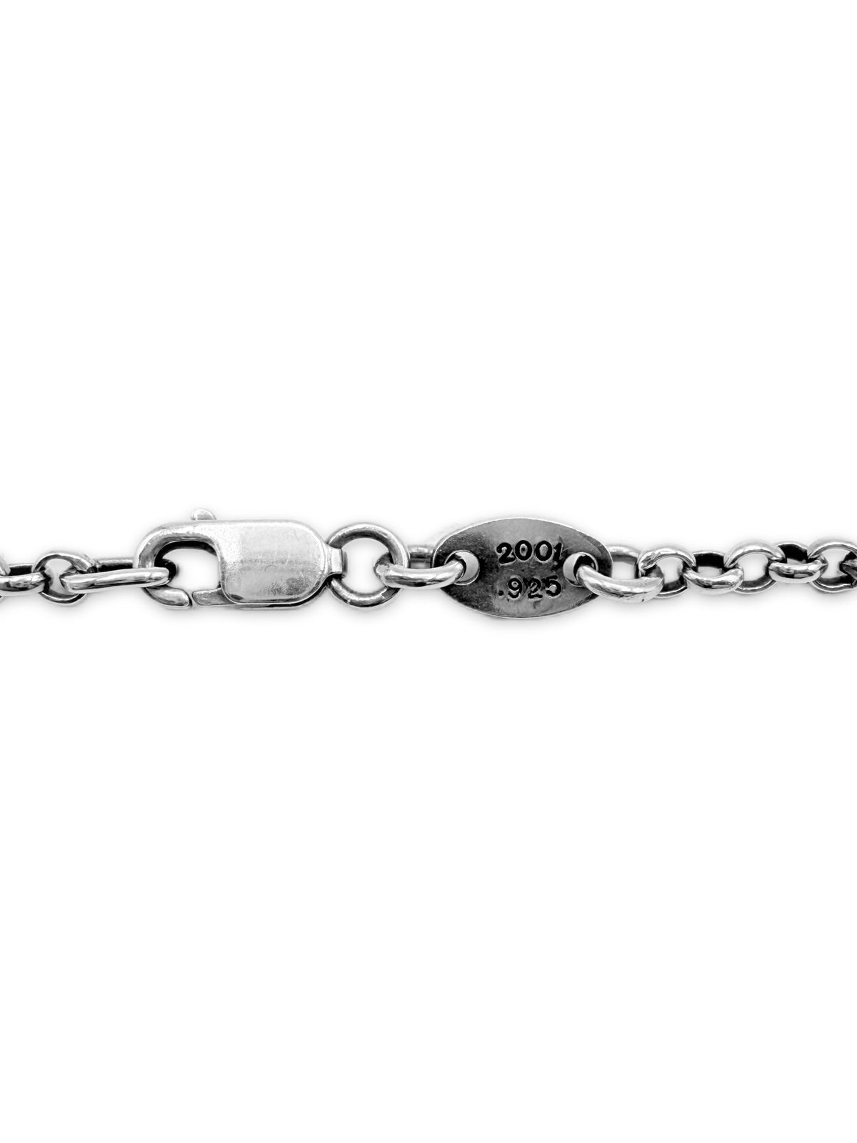 Chrome Hearts Safety Pin .925 Silver Roll Chain Necklace