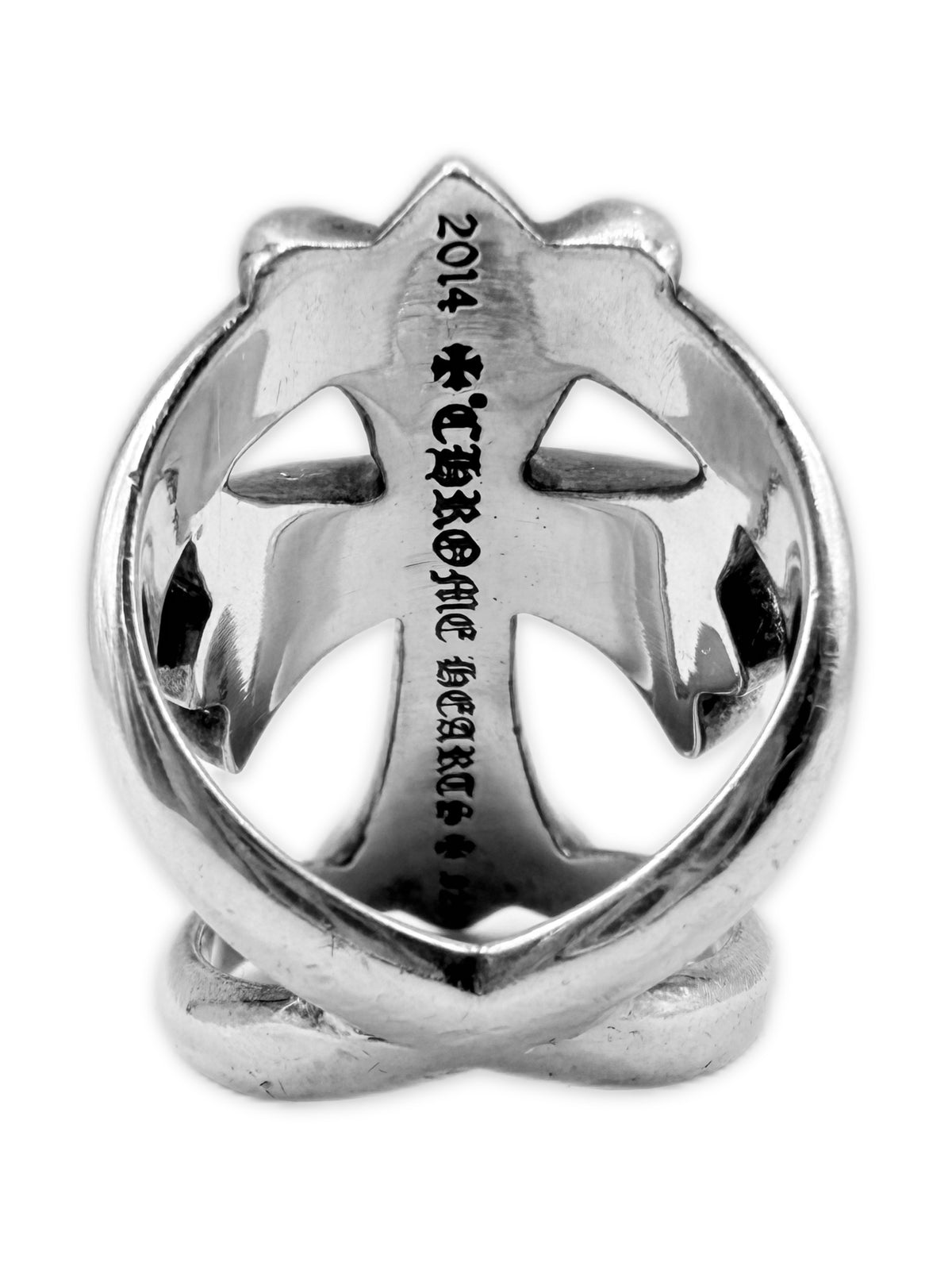 Chrome Hearts Infinity Pavé Diamond Factory Set .925 Silver Cross Ring